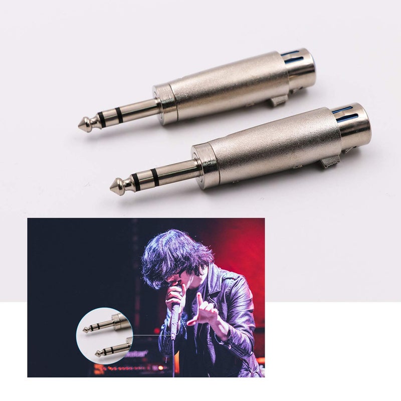 WYMECT 1/4 TRS to XLR Female Adapter Female XLR to 1/4 Stereo Balanced Audio Connector - 2 Pack - Image 5